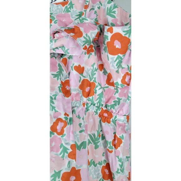 FREE ASSEMBLY Pink Floral Sleeves A-line Cotton Button Dress Sz XL - Picture 9 of 16